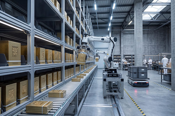 Innovation — modernste Roboter-Logistik