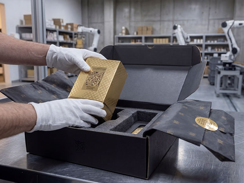 Automatisierter Verpackungsprozess für Nischenparfum